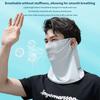 Summer Uv Protection Outdoor Neck Wrap Cover Sports Sun Protection Ice Silk Mask Face Cover Neck Wrap Cover Sunscreen Face Scarf