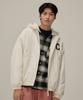 C Logo Heavy Oxford Hoodie Jacket Ivory
