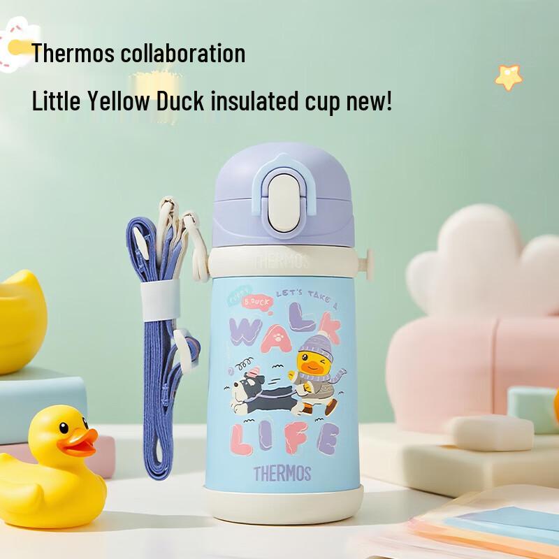 Thermos Kids  Little Yellow Duck 316L SS Straw Bottle