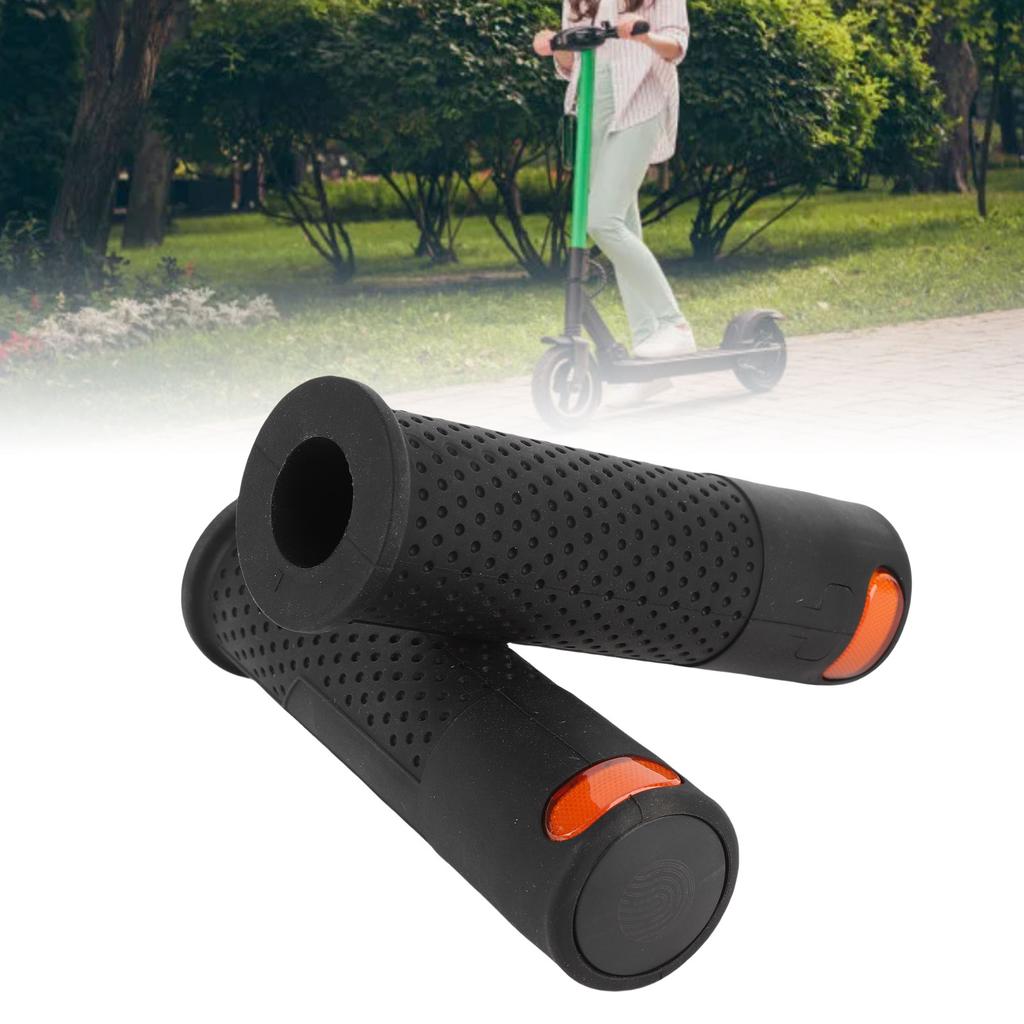 2pcs Grip Fit for M365 Scooter Rubber Scooter Handlebar Grip with Wireless Remote Control Turn Signal Light