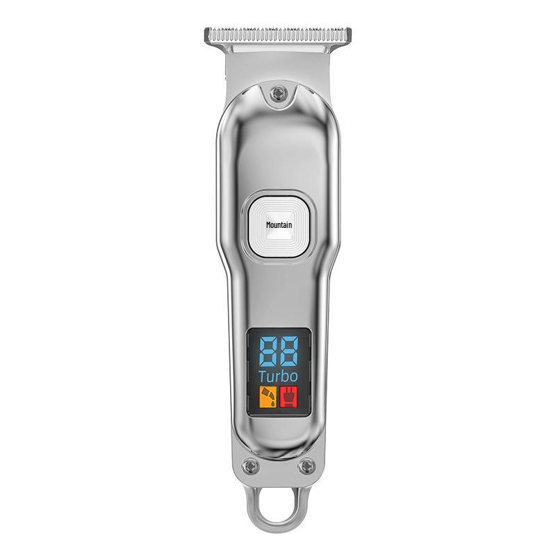 Portable Electric Hair Clipper: Rechargeable/Corded, LCD Display, Hangable, Barber Trimmer