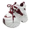 Fashion high-quality 2025 New Women Platform Sneakers Mesh Casual Chunky Shoes Heels Wedges Breathable Height Increasing Shoes Woman