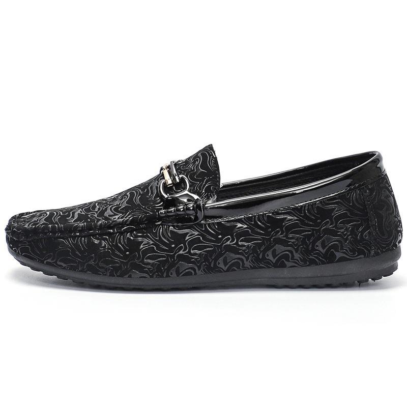 Herrenschuhe Sommer neu Doudou Schuhe leichte weiche Sohle weiche Oberfläche flacher Boden vielseitiger Trend Mode bedruckte Herrenschuhe