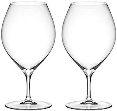 Kimura Glass Piccolo 15oz Wine Glasses, Set of 2, Casual, Wine, Beer, Stylish Pair