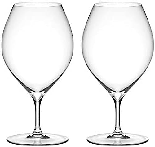 Kimura Glass Piccolo 15oz Wine Glasses, Set of 2, Casual, Wine, Beer, Stylish Pair