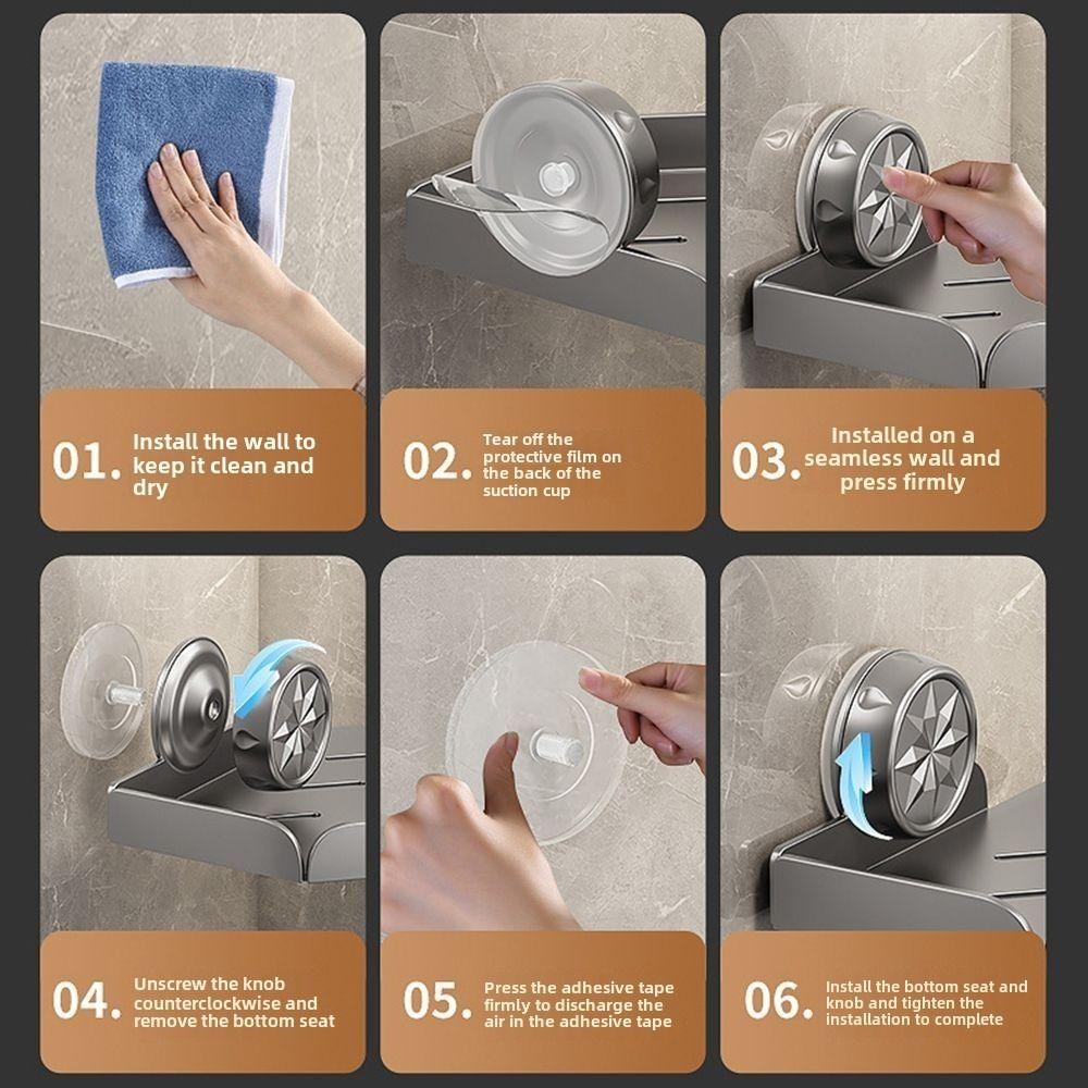 Moisture-proof Shower Suction Cup Rack Waterproof Shower Shampoo Rack  for Home