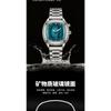 Montre-bracelet à quartz pour homme Boîtier carré coussin Bracelet en acier inoxydable Analogique Affaires Étanche