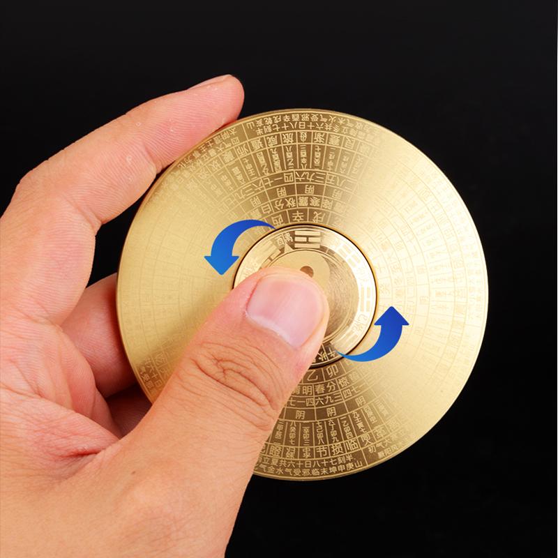 Chinese Tai Chi Hand Spinner Fidget Metal Brass Fingertip Gyro Edc Gadgets Stress Relief Toys For Anxiety Adhd Novelty Gift