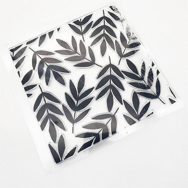 13x13cm Willow Leaf Clear Stamps Transparent Seal Silicone Seal TPR Christmas Wedding Roller Stamps DIY Scrapbook Album Card