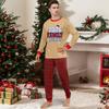 Matching Family Christmas Pajamas Set, Christmas Print Long Sleeve Round Neck Top and Pants Loungewear for Holiday