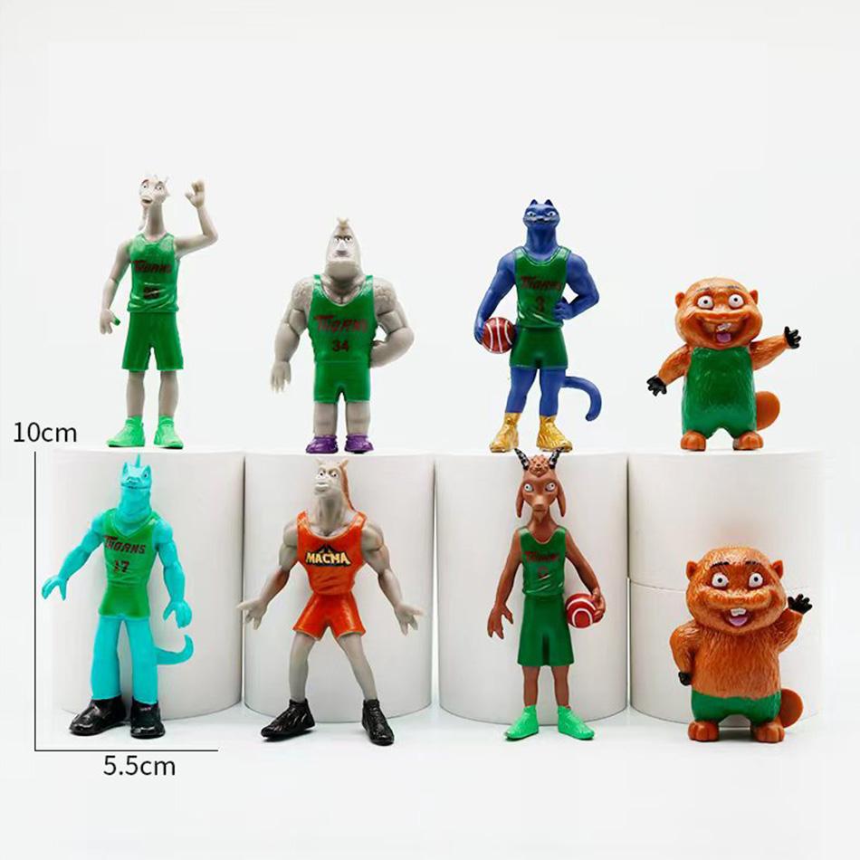 6-8Pcs Movie Goat Basketball Dream Action Figure Character Will Harris Jett Fillmore Lenny Williamson Figurine Pvc Model Toy