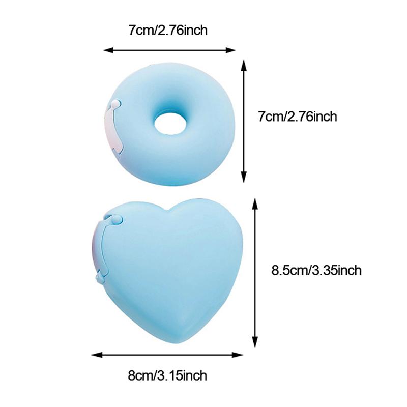 1Pc Donut Heart-Shaped Tape Dispenser Cutter For Eyelash Extension Tape