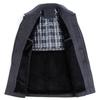 Men's Mid-Length Cashmere Coat: Dad Style, Lapel, Loose Fit, Plus Velvet Woolen, Warm for Autumn/Winter