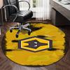 1PC Round Rug Wolves Football Club Emblem Printed Round Area Rug ,Rug For Home Office, Round Chair Rug, Decorative Carpet Fan Gifts Christmas Gift