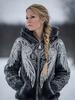 Damen Schneeflocke 3D-Druck Flanell Reißverschluss Kapuzenjacke Winter Warm Fleece Hoodie Lässiger Langarmmantel S-5XL