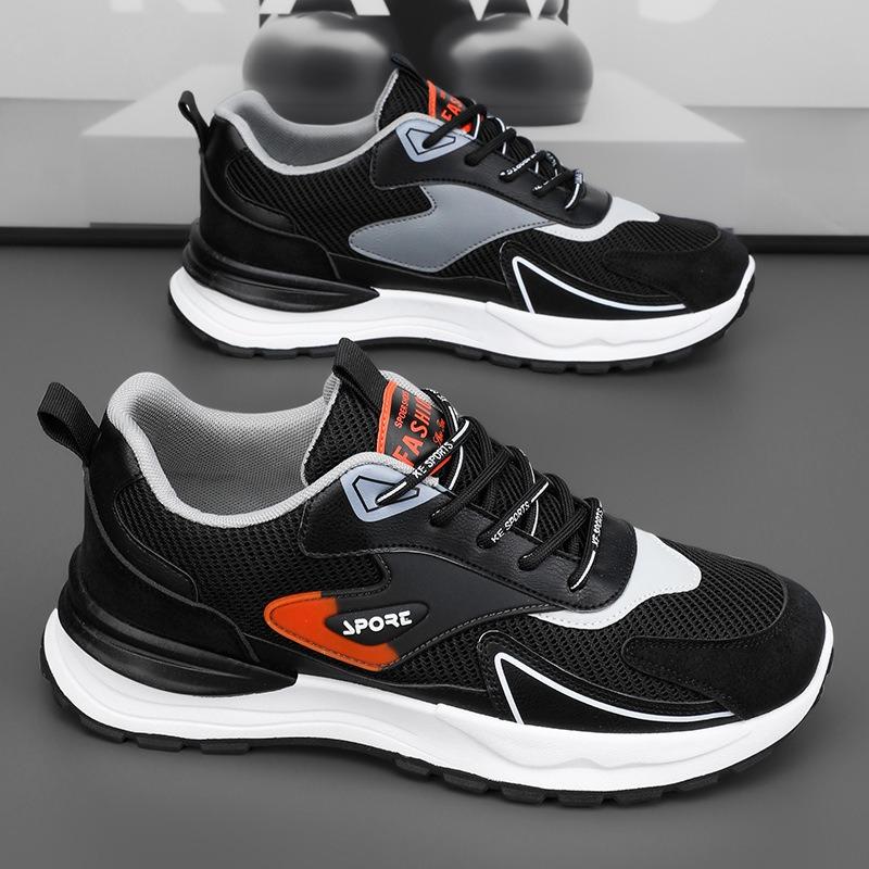 Autumn men's shoes new breathable mesh sneakers men's trend versatile platform casual running