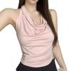 Ins Pure Desire Spice Girl Slim Fit Sexy Swinging Neck Sleeveless T-shirt Female Summer Royal Sister Careful Bottom Top Female Tide