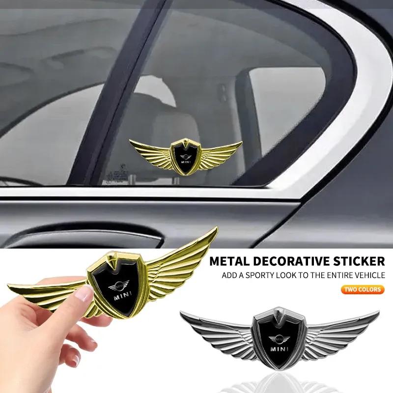 3D Metal Styling Car Wings Side Mark Stickers Decor Accessories For Mini Cooper R53 R50 F54 F55 F56 F57 F60 R52 R55 R56 R57