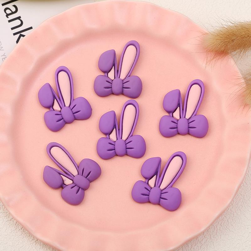 DIY Decorative Materials: Resin Rabbit Ears for Jewelry, Phone Cases, Hair Clips, Water Cups, Crocs, and Stationery Boxes