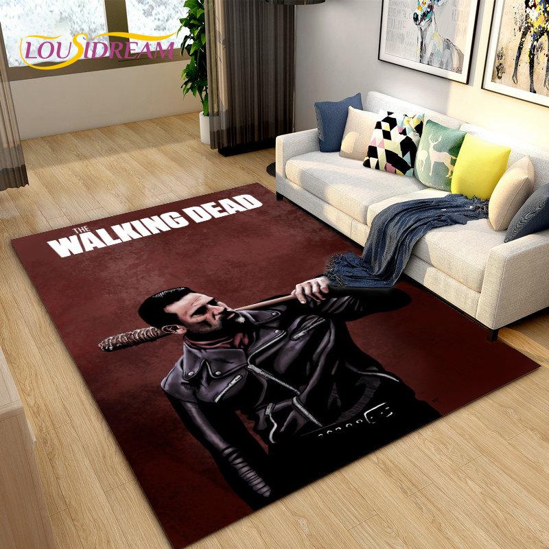 The Walking Dead Horror Area Rug Large,Carpet Rug for Living Room Bedroom Sofa Doormat Decoration,Kids Play Non-slip Floor Mat