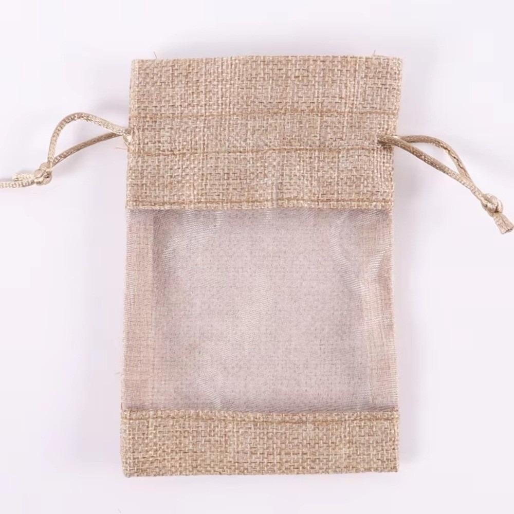 1/10PCS Washable Gift Drawstring Bags Reusable Burlap Gift Bags Jewelry Packing For Gift Giving