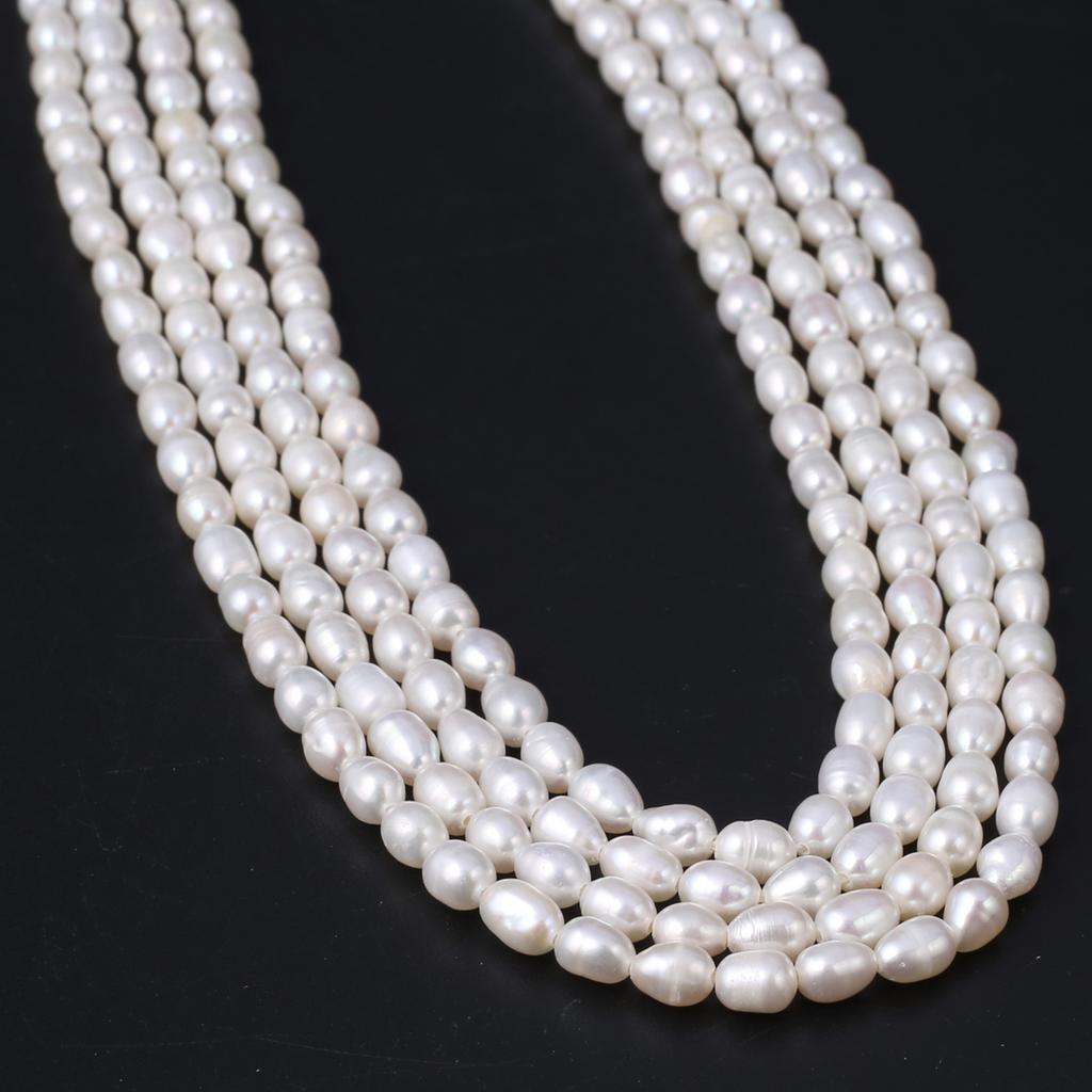 1String, Multicolor Natural Freshwater Pearls, Handmade Potato Pearl Beads, 5-6 Mm, for DIY Necklace Accessories, Jewelry Making, Women Gift, 36 Cm