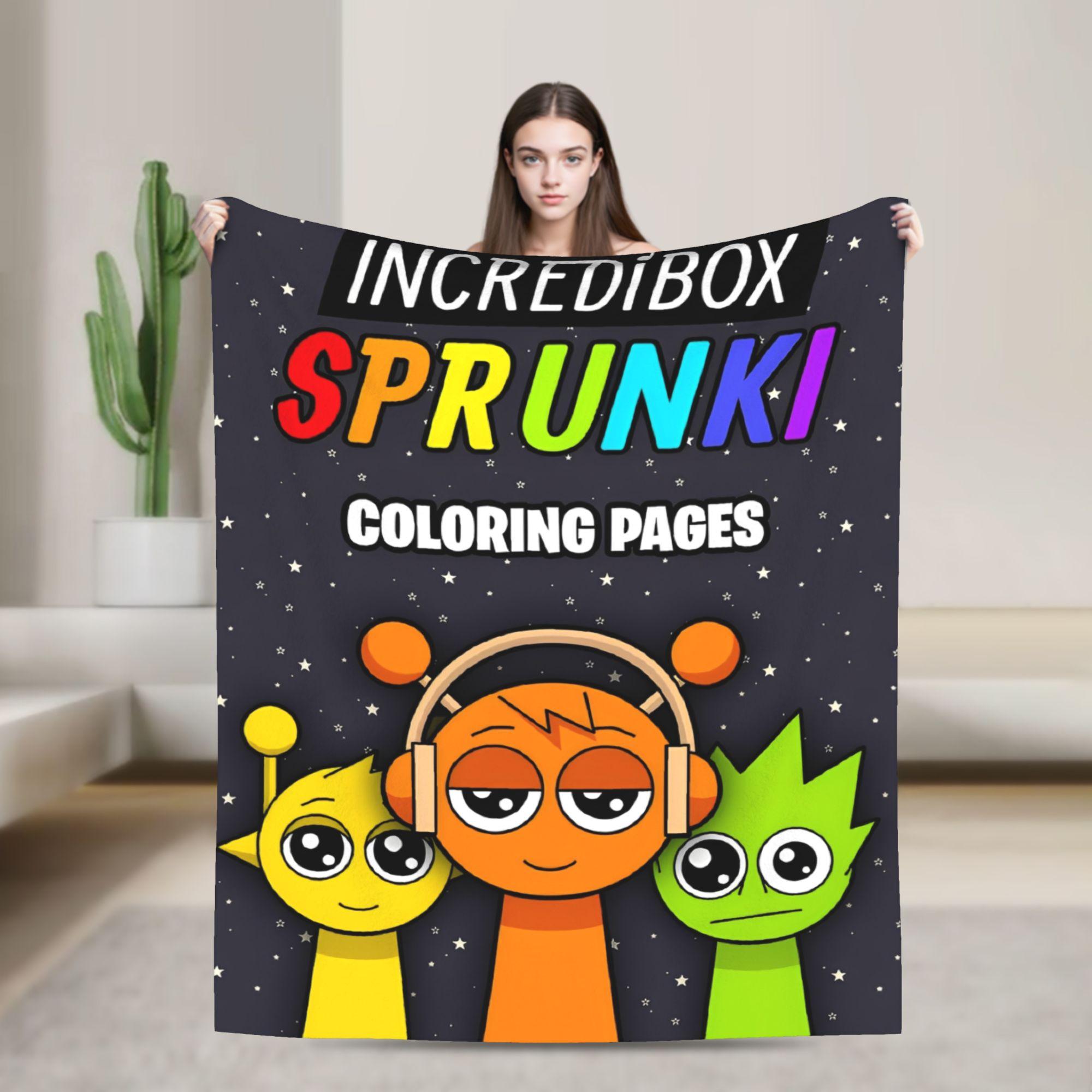 

Sprunki Incredibox Game Blankets Fleece Spring/Autumn Multifunction Soft Throw Blankets for Bedding Car Bedspreads 75x100cm 30x40in