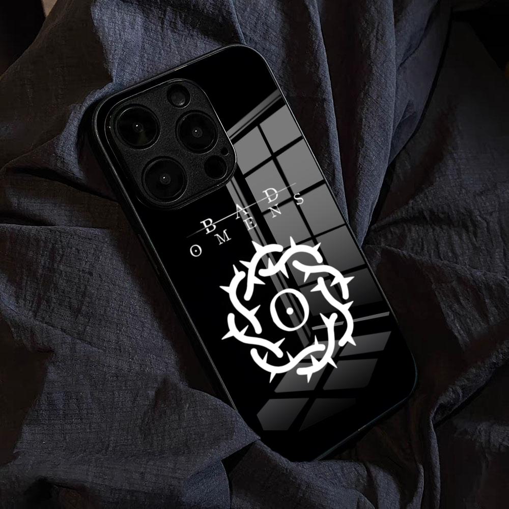 B-Bad Omens Band Phone Case For IPhone 17 Pro Max 15 Pro 16 14 Plus 12 13 Mini 11 Pro Shockproof Glass Cover iPhone16