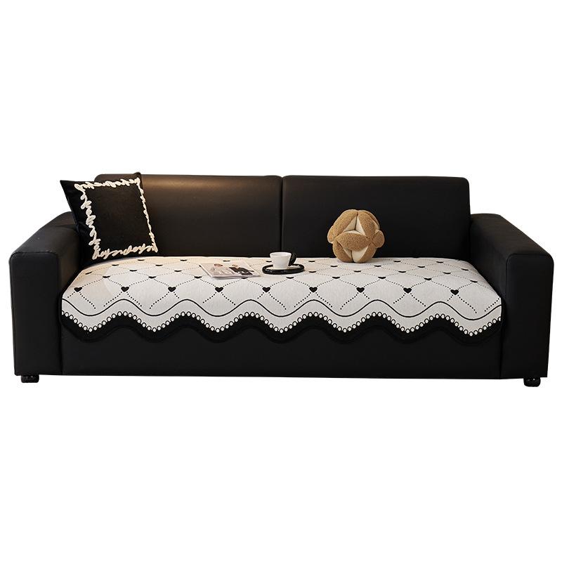 New Special-Shaped Sofa Cushion, Four-Season One-Piece Straight Row Non-Slip Leather Sofa Seat Cushion, Sub-Cover Cloth Towel