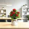 Elegant Foam Rose Arrangement With Decorative Ribbon For Wedding Party And Photography Props