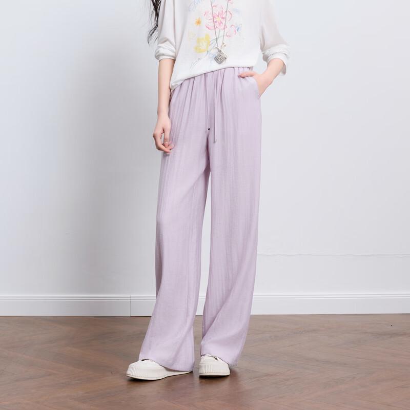 Sancai 2026 Spring Elastic Waist Wide-Leg Pants