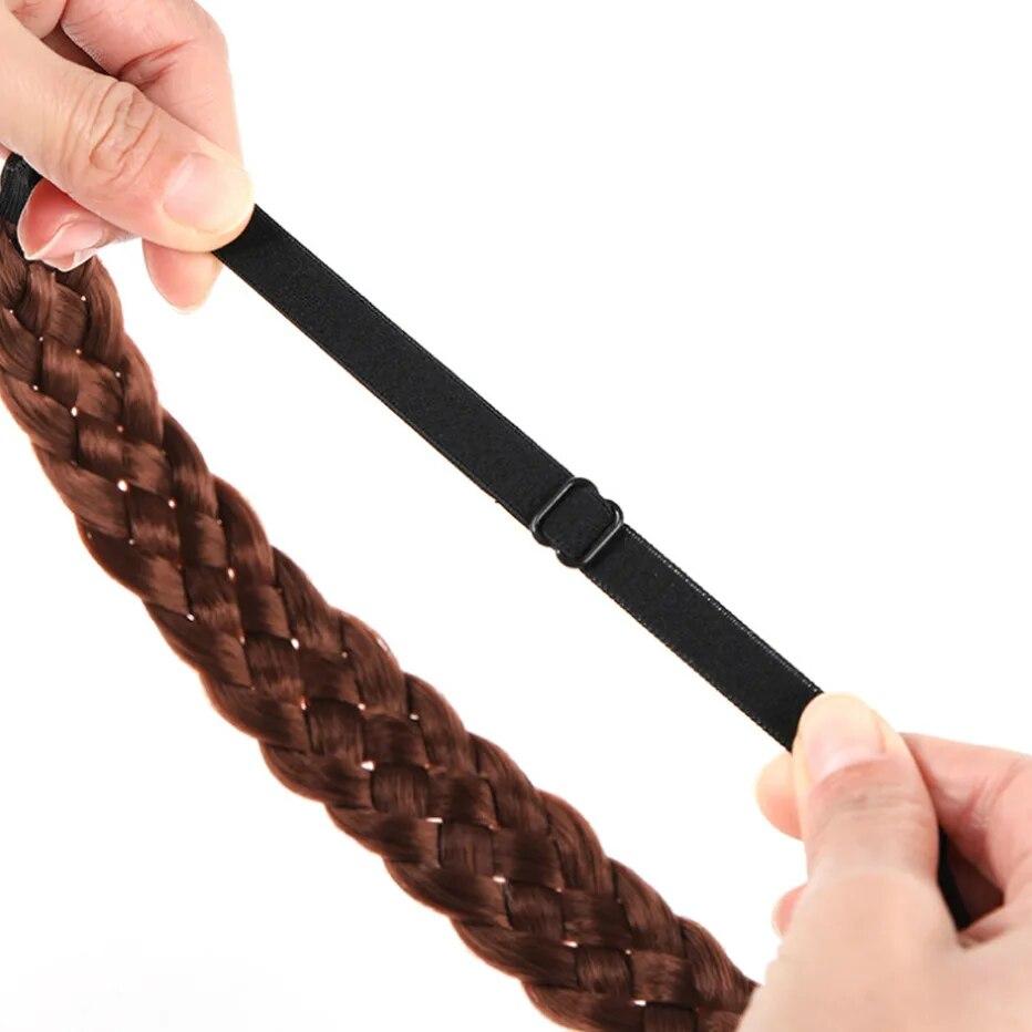 Come Shine Fashion Women Headband Elastic Hair Band Solid Wig Hair Accessories Braid Headwear Adjustable Size