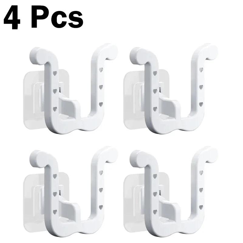 2/4 Slipper Hooks, Bathroom Wall Mounted Non Punched Slipper Rack, Self-adhesive Storage Rack for Slipper Hangers