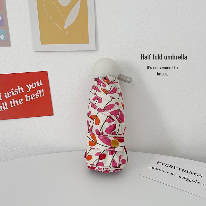 Świeży Styl Przenośny Mini Automatyczny Składany Parasol Damski z Ochroną Przeciwsłoneczną i UV