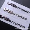Zestaw Emblematów i Naklejek Mercedes V8 Biturbo ze Stali Wolframowej