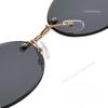 Y2k Women's Sun Glasses Fashion Style Men's Shades Oval Sun Eyeglasses for Female Male Summer Traveling UV400 Protection Rimless Sun Glasses