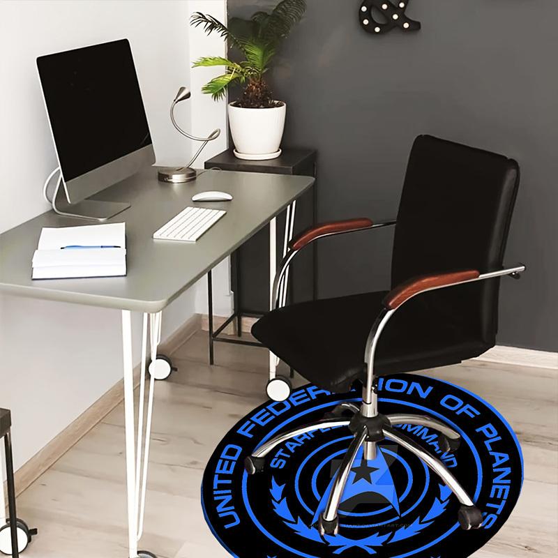 

1pc United Federation Round carpet, Made of Polyester,Perfect for Decorating Office Chairs, Living Rooms,fplt201 80cm by 80cm
