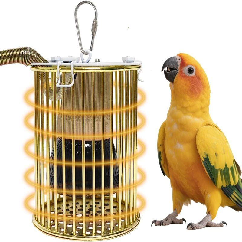 

Heat Lamp Bird Cage Heater With 30S Fast Warm-Up& No Light Emission For Parrots, Reptiles(Winter) US Emitter US Plug