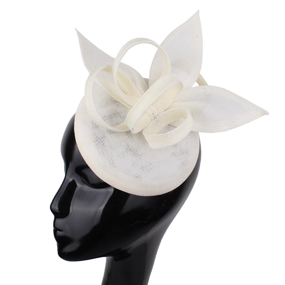 

European And American Women S Top Hat Yellow Imitation Hemp Western Banquet Hat Wedding Headgear One Hand