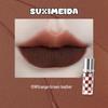Pflaumen-Samt-Matt-Lippenglasur | Herbst/Winter Weicher Nebel-Lippenstift im Luxus-Schwarz-Röhrchen