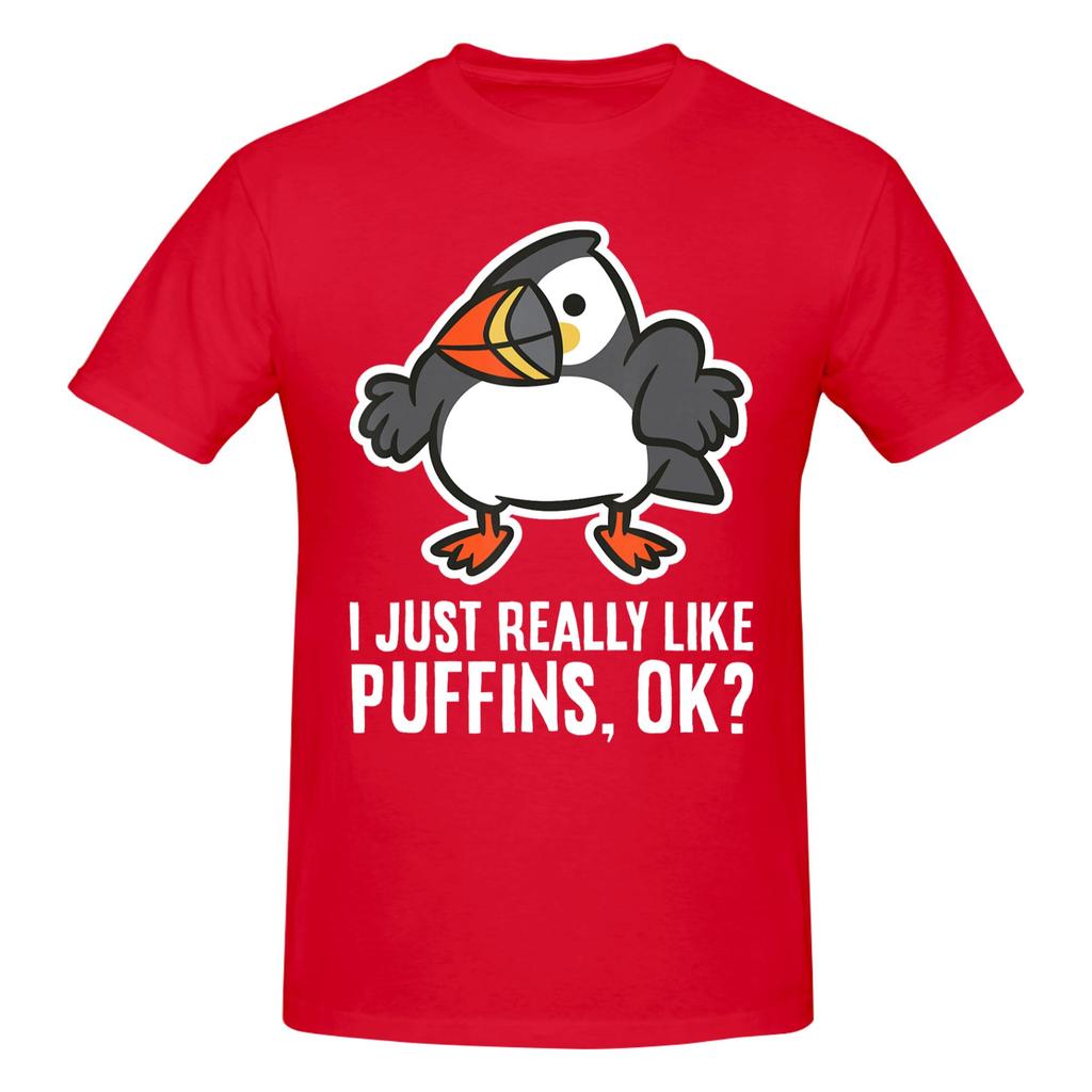 Piece Iceland Bird Novelty Cotton TShirt I Just Really Like Puffins Tops Tees For Unisex