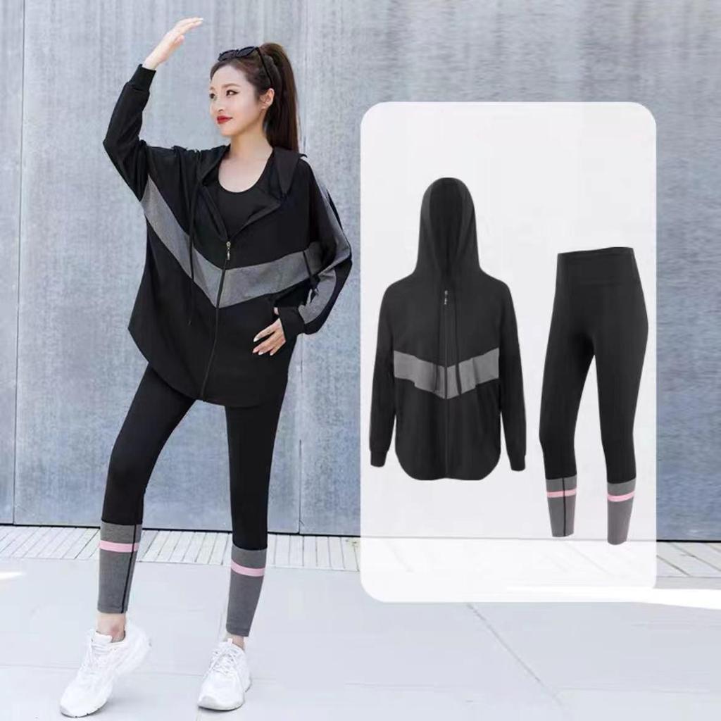 Women's Quick-Dry Long-Sleeve Sports Jacket and Yoga Set - Autumn/Winter Casual Fit