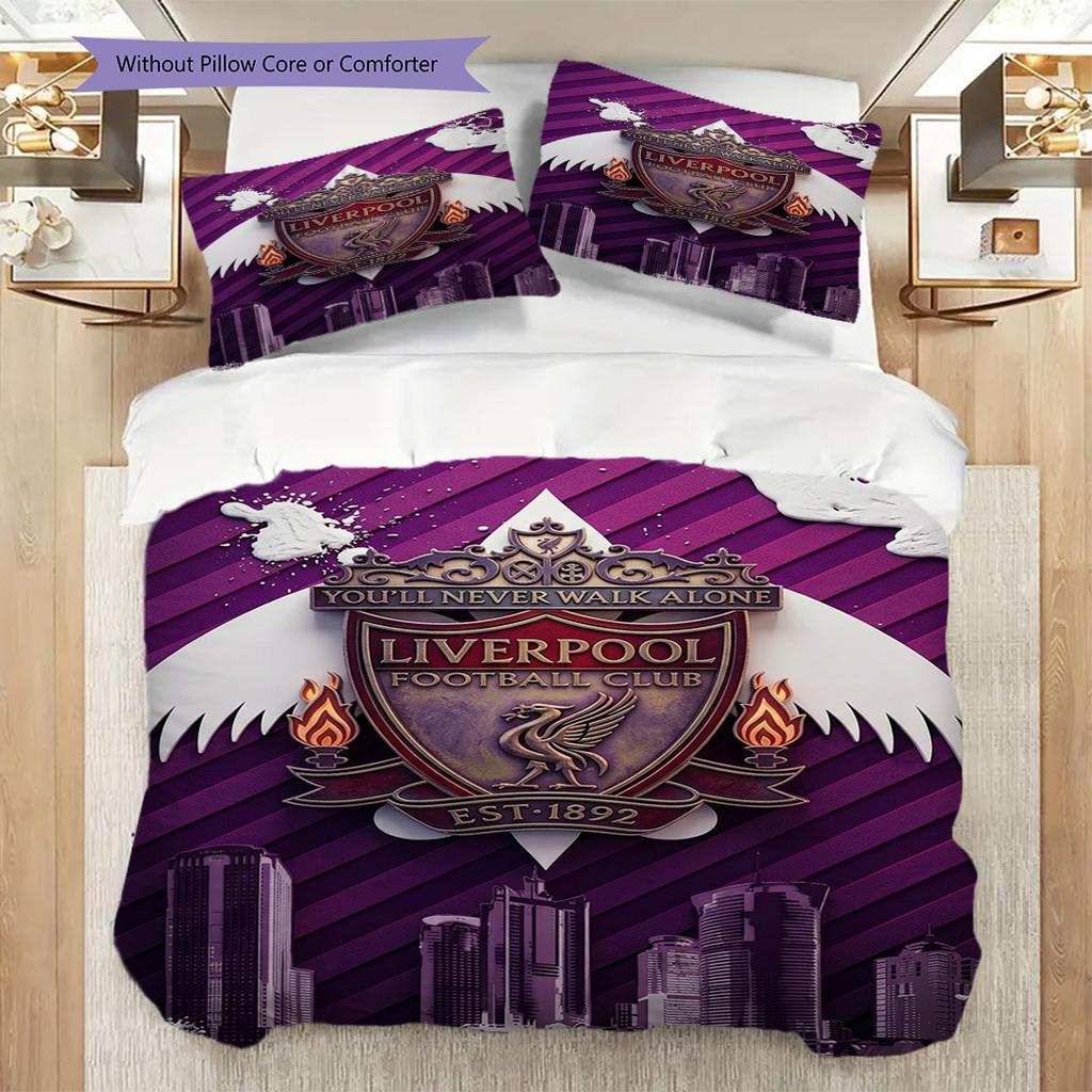 Liverpool Football Club Legacy Set Tre Pezzi (1 * copripiumino + 2 * federa, senza nucleo) Copripiumino e federa 2DFlat Morbidi e confortevoli