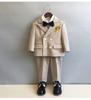 Jungen Anzug Frühling/Herbst: Erste Geburtstagsfeier Baby Formelle Kleidung, Britischer Stil Pageboy, Hochzeitsgast, Aufführungskostüm