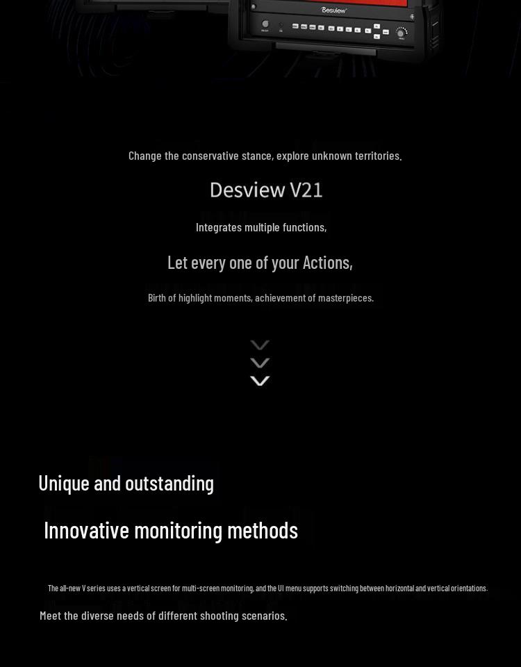 700 Vision V21 21.5” Vertical/Horizontal Director’s Monitor with Safety Protection