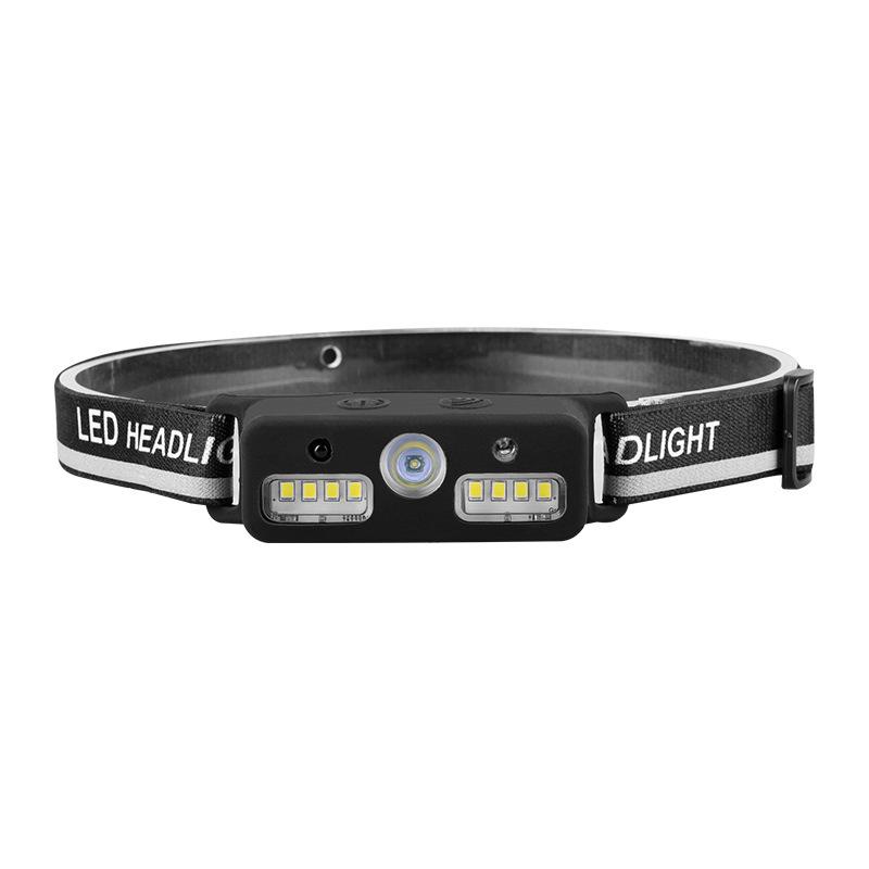 LED Headlamp USB Rechargeable 6 Lighting Modes with Built-in Battery Light For Outdoor Waterproof Camping Fishing Emergency Lamp