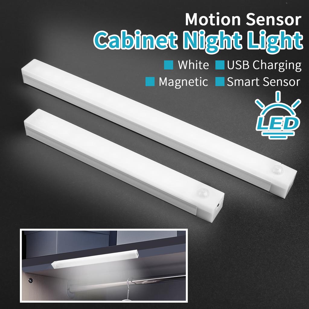 Bewegungssensor LED-Schrankleuchte USB wiederaufladbare Induktionsnachtlicht tragbare Detektorlampe für Kleiderschranktreppenküche