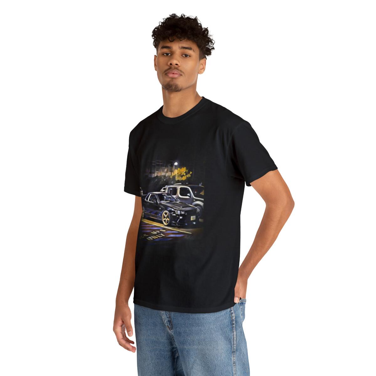 R34 Skyline JDM Unisex Heavy Cotton Tee S