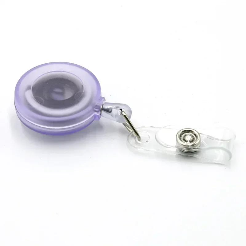 1Set Retractable Badge Holder Reel Staff Nurse Plastic Working ID Name Tag Holder Student Bus Pass Card Cover Case ID Sleeve