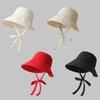 Summer Lace-up Bow Quick Drying Fisherman Hat Women Light Thin Wide Brim Bucket Cap Girls Lady Travel Beach Sunshade Basin Caps
